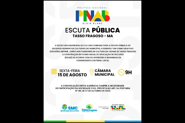 ESCUTA PÚBLICA - PNAB | TASSO FRAGOSO - MA